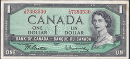 CANADA  P75  1  DOLLAR   1954   VF NO P.h. ! - Canada