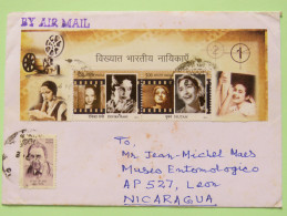 India 2011 Cover To Nicaragua - Cinema Movies Actress S.s. - Covers & Documents