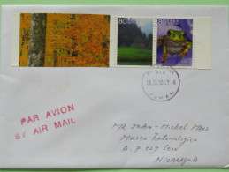 Japan 2010 Cover To Nicaragua - Trees - Frog - Lettres & Documents