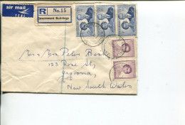 (111) New Zealand To Australia Registered Cover 1932 - (Governement Buildings R No 15) - Briefe U. Dokumente