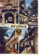 ALT - LÜBECK - Mehrfachansicht , Stempel M. Nixe, Mermaid - Lübeck-Travemünde