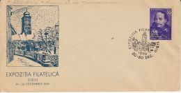 4721FM- SIBIU PHILATELIC EXHIBITION, SPECIAL COVER, 1956, ROMANIA - Cartas & Documentos