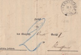 DR Brief K2 Oberhausen 31.1.73 Gel. Nach Königstein Ansehen Mit Inhalt - Lettres & Documents