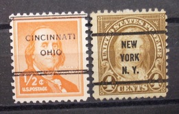 USA - Precancels Vorausentwertung / CINCINNATI OHIO / NEW YORK N.Y.   (R17) - Vorausentwertungen