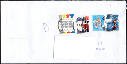 DENMARK - MAILED ENVELOPE - UNITED NATIONS: CYCLING / CANOEING / MILLENNIUM / CHILDRENS TOYS - Cartas & Documentos