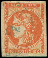 48   40c. Orange, Obl. Cachet Espagnol Bleu, TB. C - Autres & Non Classés