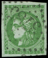 42Bh  5c. Vert, R II, Obl. GC 3785, Grandes Marges, Jolie Nuance, TTB - Autres & Non Classés