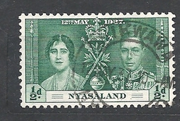 NYASSALAND      1937 Coronation Of King George VI And Queen Elizabeth USED - Nyasaland (1907-1953)
