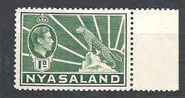 NYASSALAND     1938 King George VI   LEOPARD    MNH - Nyassaland (1907-1953)