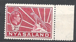 NYASSALAND     1938 King George VI   LEOPARD    MNH - Nyasaland (1907-1953)