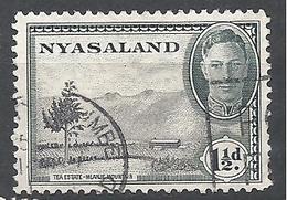 NYASSALAND     1945 King George VI, Local Motives  USED   TEA STATE MULANJE MONTAIN - Nyassaland (1907-1953)