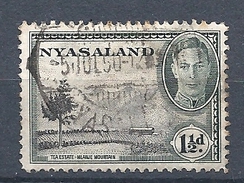NYASSALAND     1945 King George VI, Local Motives  USED   TEA STATE MULANJE MONTAIN - Nyasaland (1907-1953)