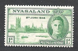 NYASSALAND     1946 The End Of The World War II  King George VI HINGED &   USED - Nyasaland (1907-1953)