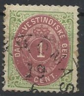 ANTILLES DANOISES N° 5 Dentelé 12 1/2 Oblitéré - Danemark (Antilles)