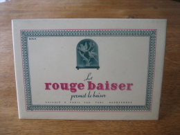 Ancien Glaçoïde Publicitaire Original (années 50)  "LE ROUGE BAISER" - Rouge à Lèvres Créé Par Paul BAUDECROUX - Other & Unclassified
