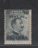 Francobolli Colonie Italiane Egeo Calino 1916 Michetti 20 C. Su 15 C. MLH - Egeo (Calino)