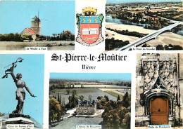 -ref-R958- Nievre - Saint Pierre Le Moutier - St Pierre Le Moutier - Souvenir De .. - Multi Vues - Carte Bon Etat - - Saint Pierre Le Moutier