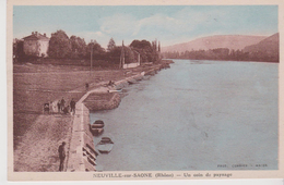 (69) NEUVILLE SUR SAONE . Un Coin De Paysage ( Pêcheurs à La Ligne) - Neuville Sur Saone