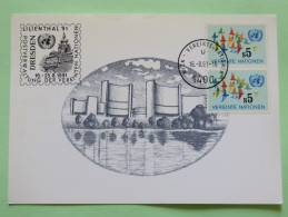United Nations (Vienna) 1991 Special Cancel DRESDEN LILIENTHAL '91 On Card Donaupark Building - Birds - Cartas & Documentos