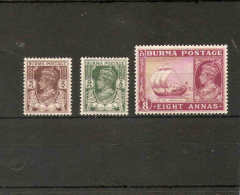 BURMA 1946 VALUES TO 8a SG 51, 53, 59 MOUNTED MINT Cat £3.65 - Burma (...-1947)