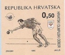 1995   BOCCE PETANQUE  NOK-OLYMPISCHE KOMITEE HRVATSKA KROATIEN RRR  IMPERFORATE RRR    MNH - Petanque