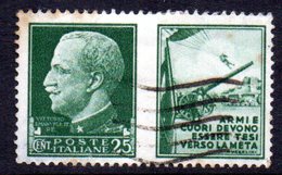 Y1487 - REGNO 1942 ,propaganda Guerra 25 Cent Verde N. 2 Usato - Kriegspropaganda