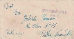#BV5858 CENSORED BALTI, NO. 3, COVER WITH STAMPS, MOLDOVA. - World War 2 Letters