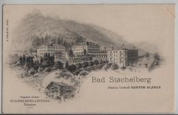 Bad Stachelberg - Station Linthal Kanton Glarus - Litho A. Trüb - Linthal