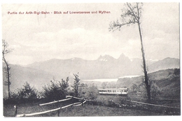 ARTH-RIGI-BAHN: Zug Unterwegs Oberhalb Lowerzersee ~1910 - Arth
