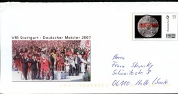 BUND UI-1 Privat-Umschlag FUSSBALL DEUTSCHER MEISTER VfB Stuttgart 2007 - Privé Briefomslagen - Gebruikt
