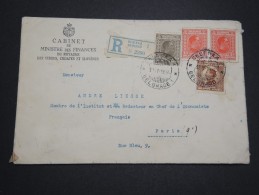 YOUGOSLAVIE - Enveloppe En Recommandé Du Ministre Des Finances Pour Paris En 1927 - A Voir - L 5950 - Cartas & Documentos