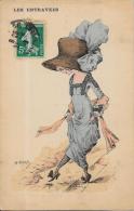 CPA Ancienne ROBERTY Art Nouveau Femme Woman Girl Mode Chapeau Circulé - Robert