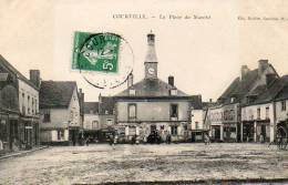 CPA - COURVILLE (28) - Aspect De La Place Du Marché En 1906 - Courville