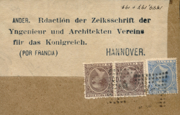 215+219(2) En Envuelta De Periódicos, Circulada De Madrid A Alemania, El Año 1889. Peso= 15 Gramos. - Covers & Documents