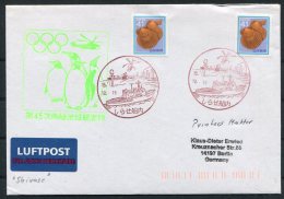 2004 Japan Polar Penguin Antarctic Ship SHIVASE Olympic Cover - Lettres & Documents