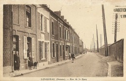 Longeau (80.Somme) La Rue De La Gare - Longueau