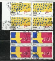 ANDORRA CORREO FRANCES BLOQUE 4 SELLOS EUROPA 95 Nº 456/457 SELLOS MATASELLADOS (C.H. C.12.16) - Blocks & Sheetlets