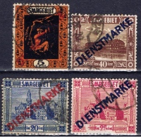 DR+ Saargebiet 1922 Mi 2 5-6 8 Dienstmarken: Landschaften - Servizio