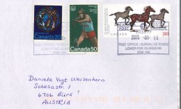 Canada Chrismas Noel Olympiade Montreal Lower Five Islands Pferde Capillery Running Horses Joe Farfard - Covers & Documents