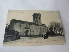 CP 65 HAUTES-PYRENEES MAUBOURGUET L'EGLISE ANIME NON VOYAGE TBE - Maubourguet