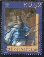 VATICANO VATICAN VATIKAN 2002 LA MADONNA NELLA BASILICA (SAN PIETRO) VATICANA IMMACOLATA € 0,52 USATO USED OBLITERE´ - Used Stamps