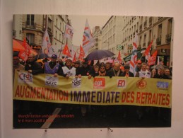 Syndicats - Manifestation Unitaire à Paris 6 Mars 2008 - Labor Unions