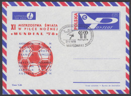 Poland 1978, Prestamped Airmail Cover "Soccer World Cup 1978 In Argentina" W./postmark "Warshaw", Ref.bbzg - Flugzeuge