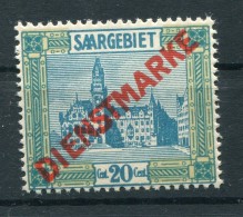 Saar DIENST 13 PFIV ABART **POSTFRISCH 60EUR (Z6413 - FDC