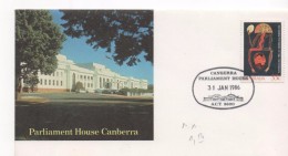 3095   Sobre Canberra Parliament House 1986, - Storia Postale