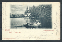 +++ CPA - Allemagne - Gruss Aus FREIBERG - Schwanenschlo Chen - 1898   // - Chemnitz (Karl-Marx-Stadt 1953-1990)