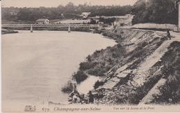 CHAMPAGNE SUR SEINE  (77) Vue Sur La Seine Et Le Pont - Champagne Sur Seine