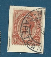 Union Sud Africaine  N°  3 B   Oblitéré  Sur Fragment ( Timbre De Roulette Non Dentelé Verticalement  - Cw 5124 - Gebraucht