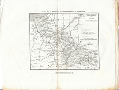 Petit Atlas National Des Départements - Carte Routière Du Département Du Nord - Carte Stradali