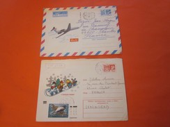 1950 Timbres  Europe Leningrad Russie & URSS 1923-1991 URSS  1941-50  Lettres Illustrées U 62-bo- Cholet & Nantes - Lettres & Documents